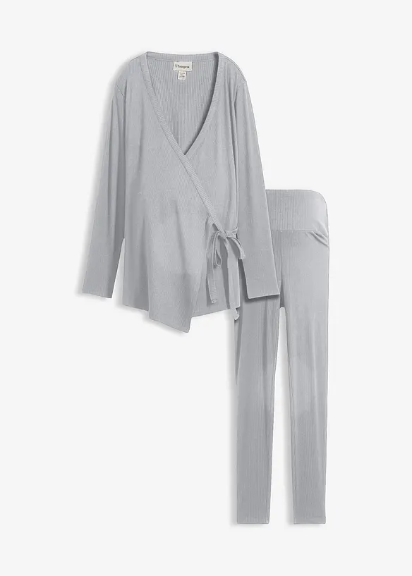 Maglia incrociata e leggings pr&eacute;maman (set 2 pezzi), bonprix
