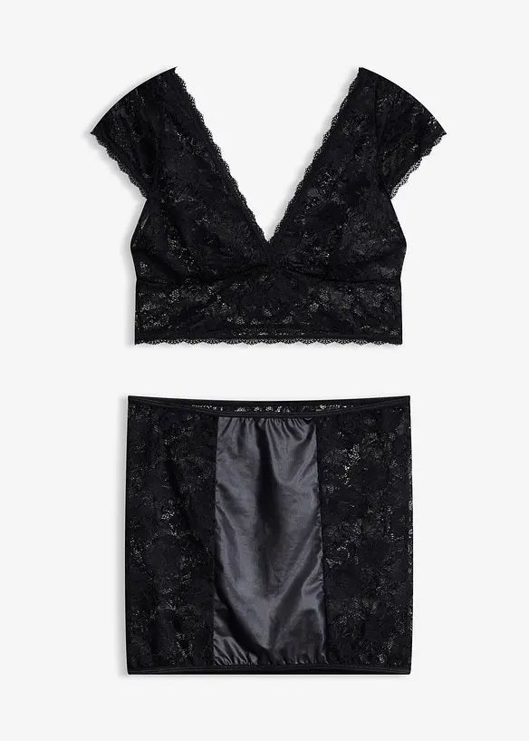 Reggiseno bustier e gonna (set 2 pezzi), bonprix