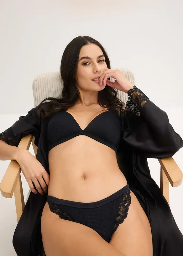 Tanga in morbido tessuto a coste, bonprix