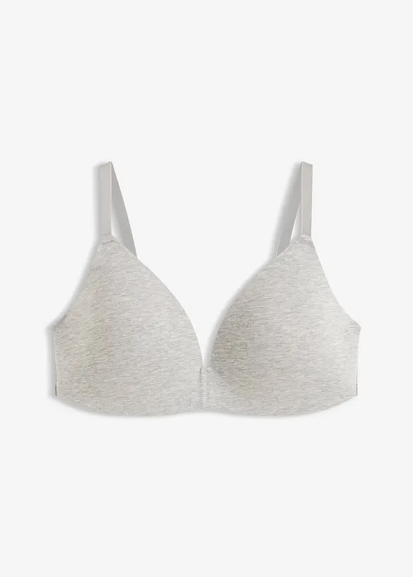 Reggiseno in cotone senza ferretto con coppe preformate, bonprix