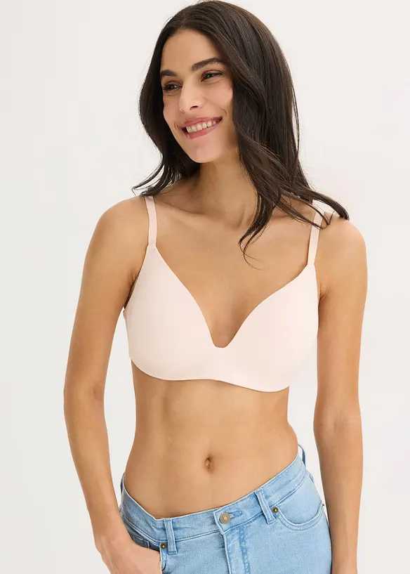 Reggiseno in cotone senza ferretto con coppe preformate, bonprix