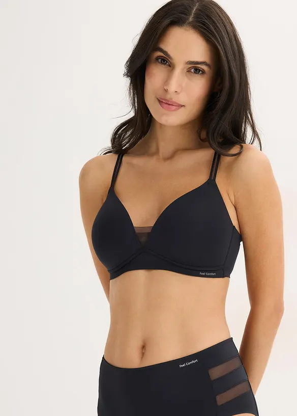 Reggiseno senza ferretto, con coppe preformate e inserto in mesh Feel Comfort, bonprix