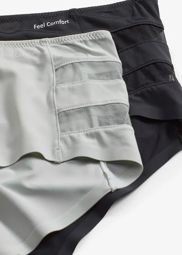 Culotte a vita alta laser cut Feel Comfort  (pacco da 2), bonprix