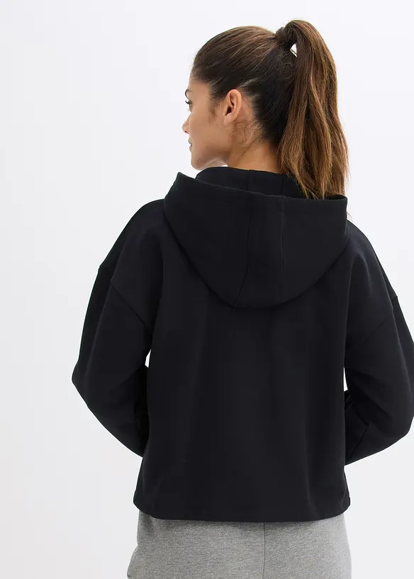 Felpa con zip in puro cotone biologico, bonprix