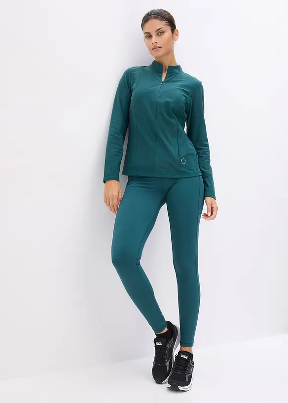 Giacca tecnica termica con mezza cerniera, ad asciugatura rapida, bonprix