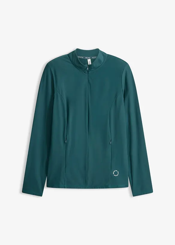Giacca tecnica termica con mezza cerniera, ad asciugatura rapida, bonprix