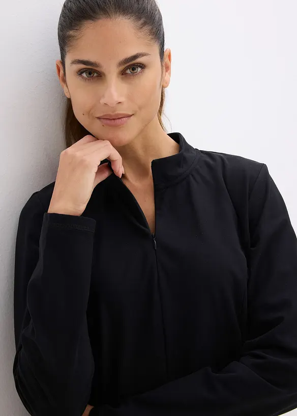 Giacca tecnica termica con mezza cerniera, ad asciugatura rapida, bonprix