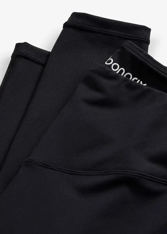 Leggings sportivi modellanti in tessuto sostenuto dalla mano simile al cotone, bonprix