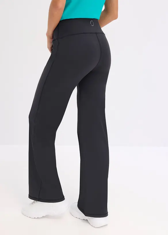 Leggings sportivi a gamba dritta in tessuto resistente effetto cotone, bonprix