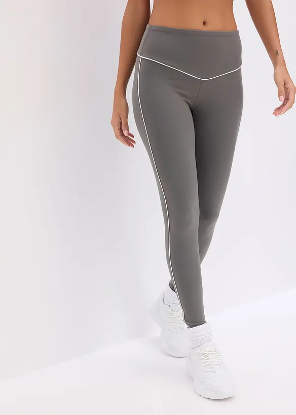 Leggings sportivi in tessuto sostenuto dalla mano simile al cotone, bonprix