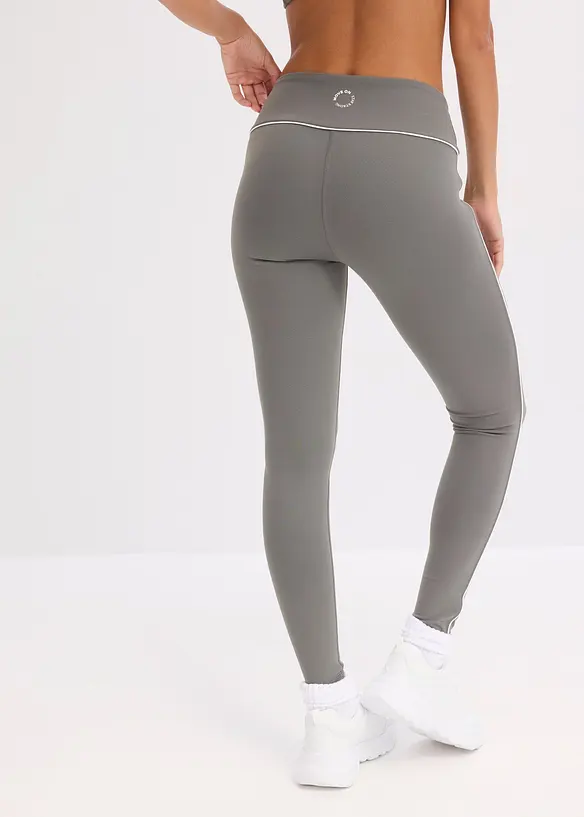 Leggings sportivi in tessuto sostenuto dalla mano simile al cotone, bonprix