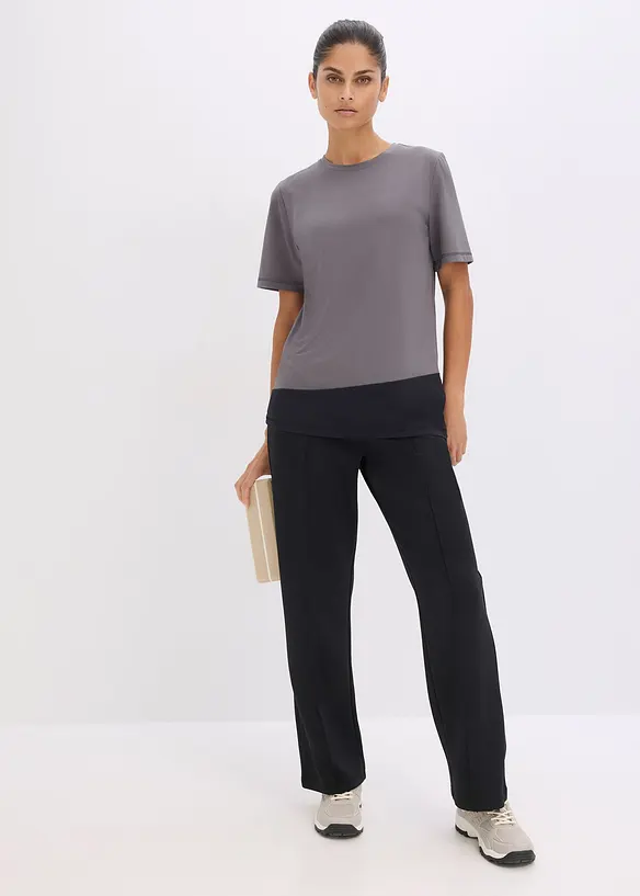 T-shirt per lo sport con effetto strutturato, bonprix