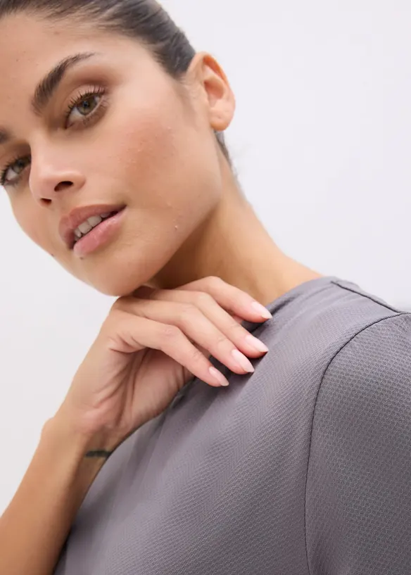 T-shirt per lo sport con effetto strutturato, bonprix