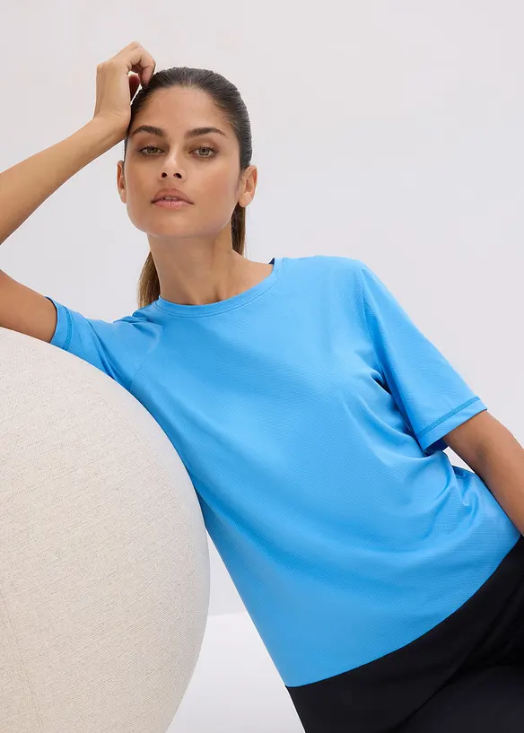 T-shirt per lo sport con effetto strutturato, bonprix
