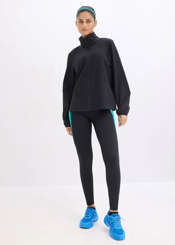 Giacca sportiva oversize in tessuto sostenuto dalla mano simile al cotone, bonprix