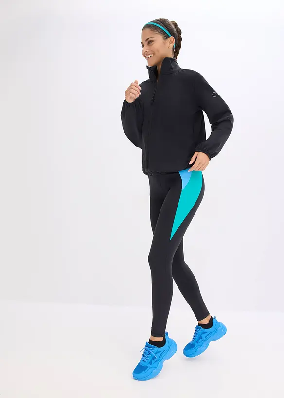 Giacca sportiva oversize in tessuto sostenuto dalla mano simile al cotone, bonprix