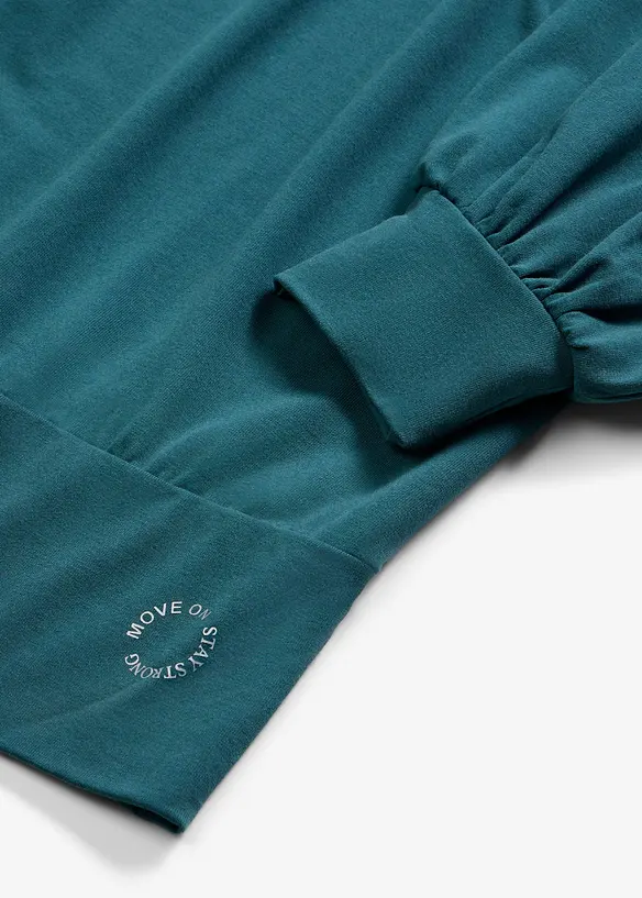 Maglia oversize per sport con maniche a 3/4 ad asciugatura rapida, bonprix