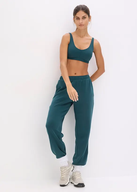 Reggiseno sportivo con leggero sostegno in tessuto a coste, bonprix