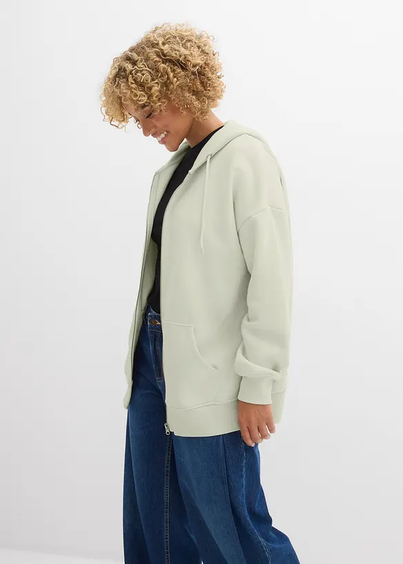 Felpa con zip e cappuccio, bonprix