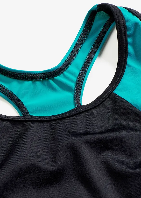 Costume intero sportivo ad asciugatura rapida con spalline olimpioniche, bonprix