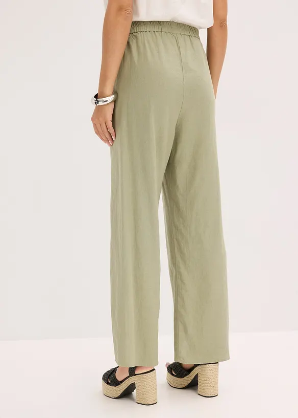 Pantaloni in misto lino, bonprix