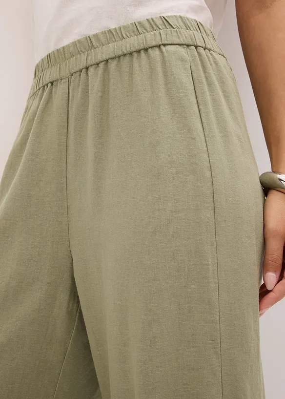 Pantaloni in misto lino, bonprix