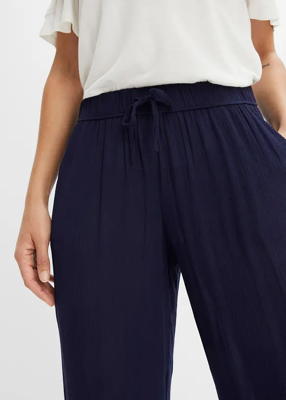 Pantaloni larghi in viscosa fluente, bonprix