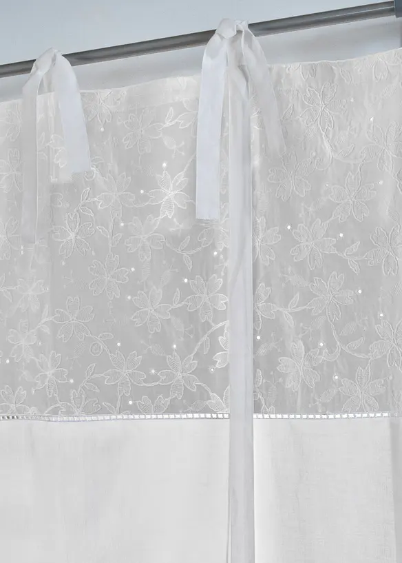 Tenda a pacchetto ricamata con fiocchi, bonprix