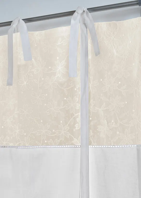 Tenda a pacchetto ricamata con fiocchi, bonprix