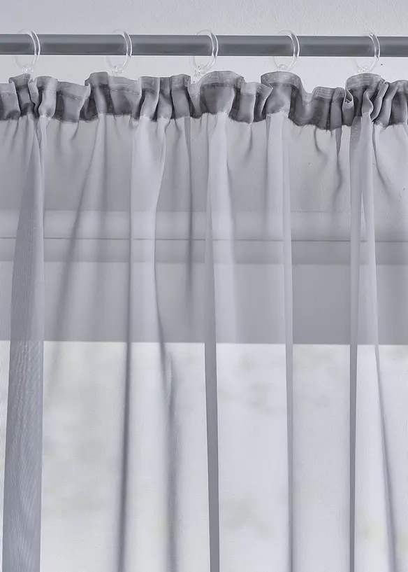 Tenda trasparente in voile leggero (pacco da 2), bonprix