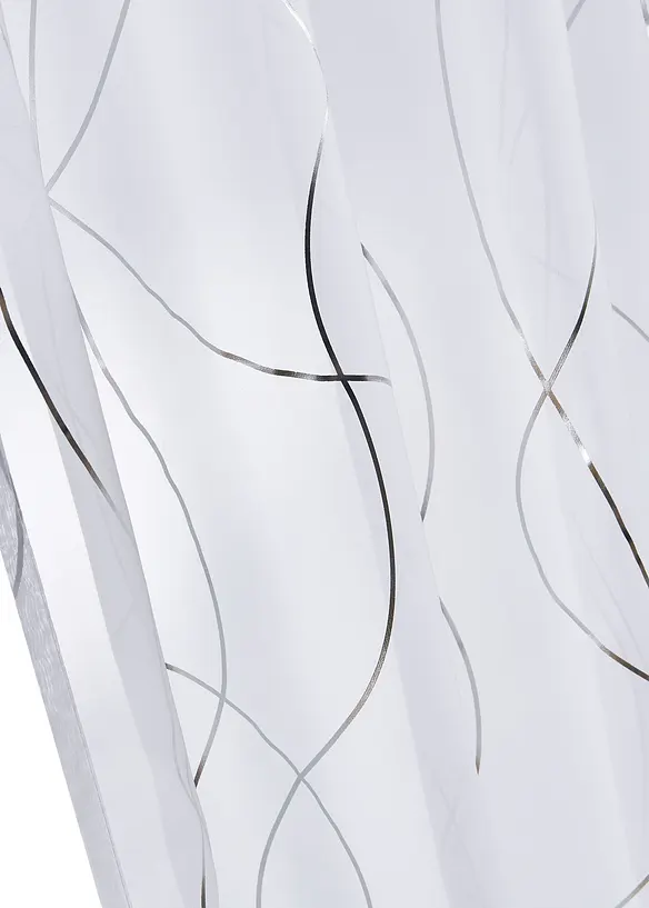 Tenda trasparente con stampa lucida e poliestere riciclato (pacco da 1), bonprix