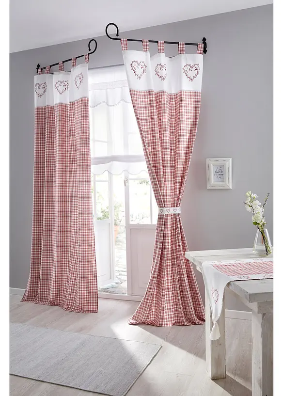 Tenda in cotone biologico con fermatenda (pacco da 1), bonprix