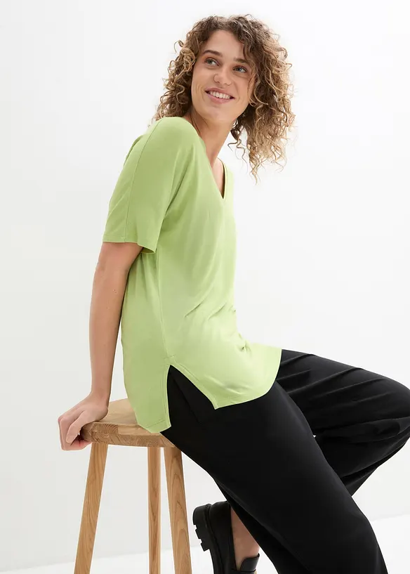 Maglia lunga in misto viscosa, bonprix