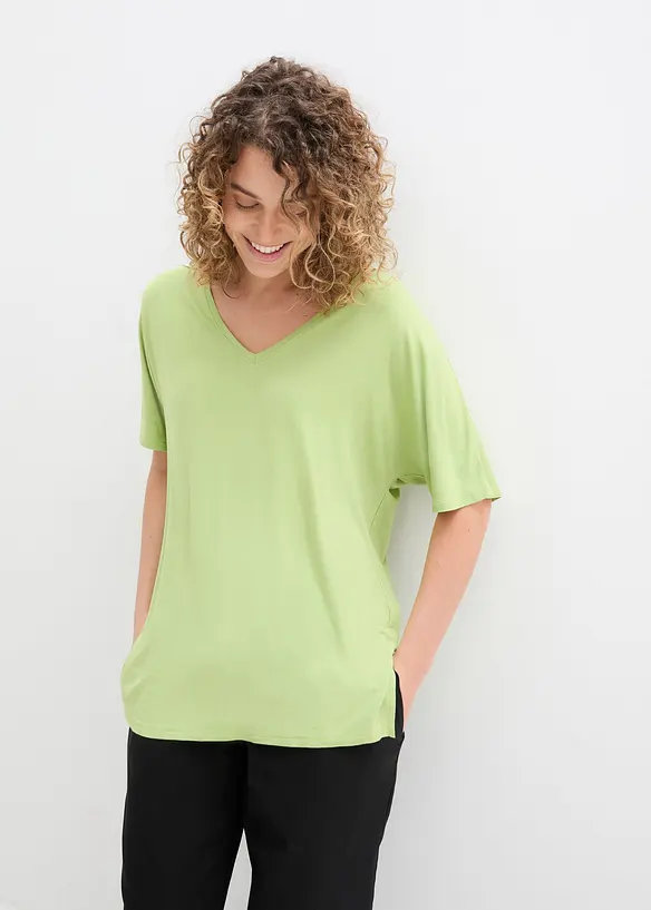 Maglia lunga in misto viscosa, bonprix