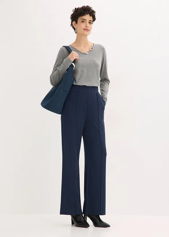 Maglia a maniche lunghe con occhielli, bonprix