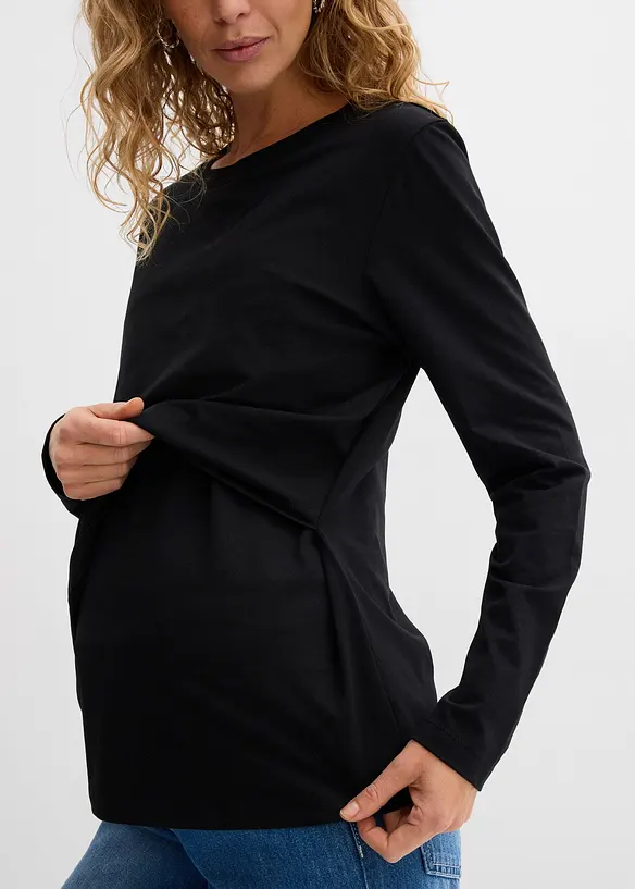 Maglia pr&eacute;maman / da allattamento 2 in 1 in cotone biologico, bonprix