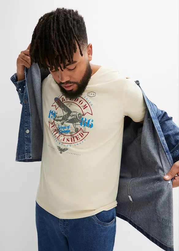 T-shirt in puro cotone biologico, bonprix