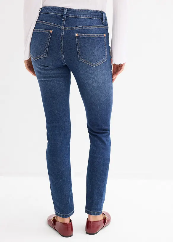 Jeans skinny in cotone biologico, vita media, bonprix