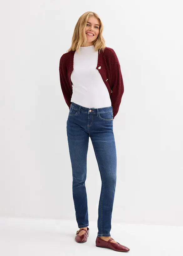 Jeans skinny in cotone biologico, vita media, bonprix