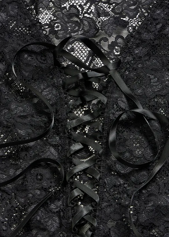 Body ouvert in look bagnato, bonprix