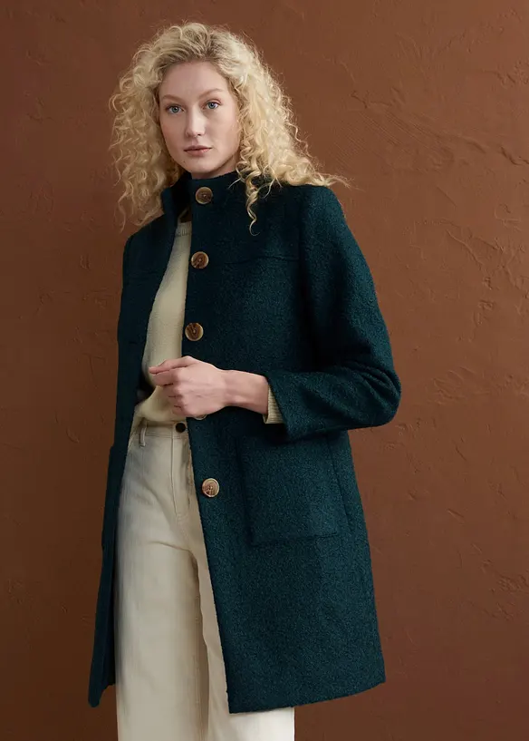 Cappotto bouclé con tasche, bonprix