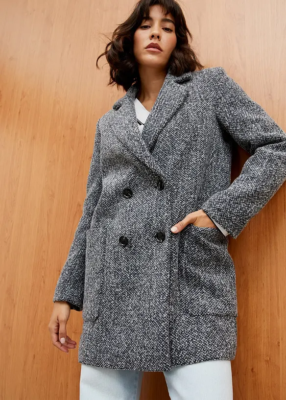 Cappotto corto in simil lana, bonprix