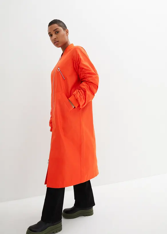 Cappotto blouson con colletto in maglia, bonprix