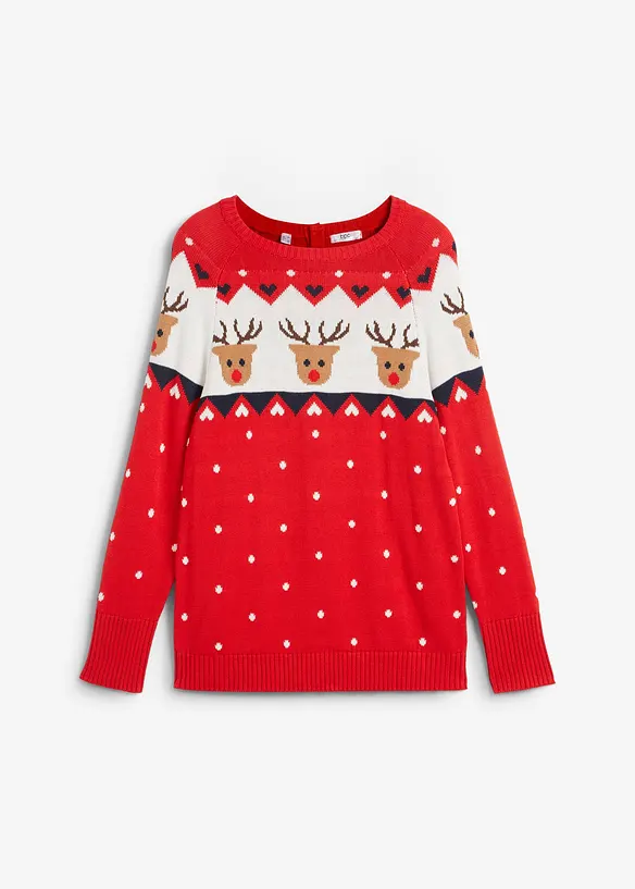 Maglione natalizio con renne, bonprix