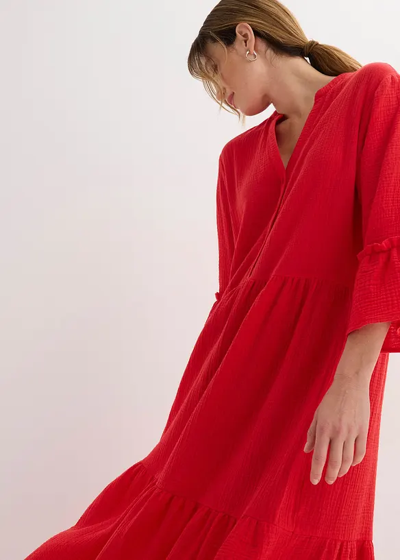 Maglia a maniche lunghe leggermente trasparente, bonprix