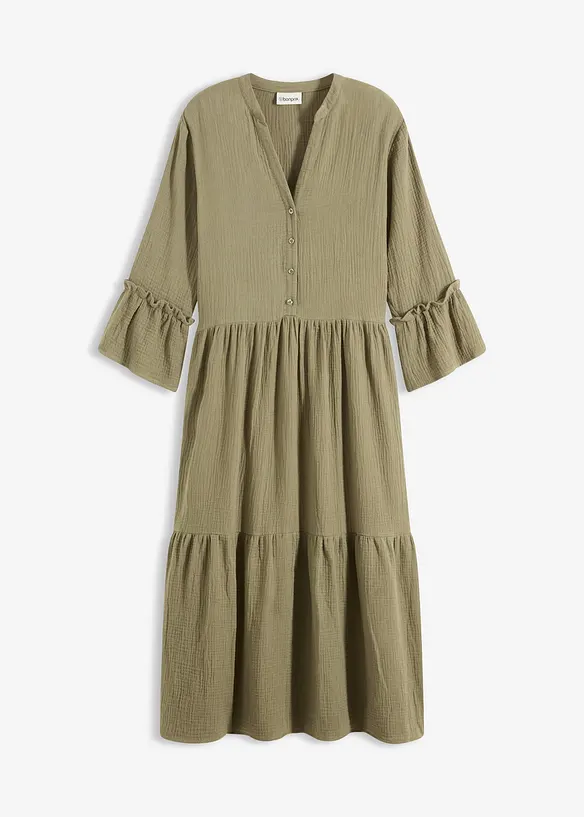 Maglia a maniche lunghe leggermente trasparente, bonprix