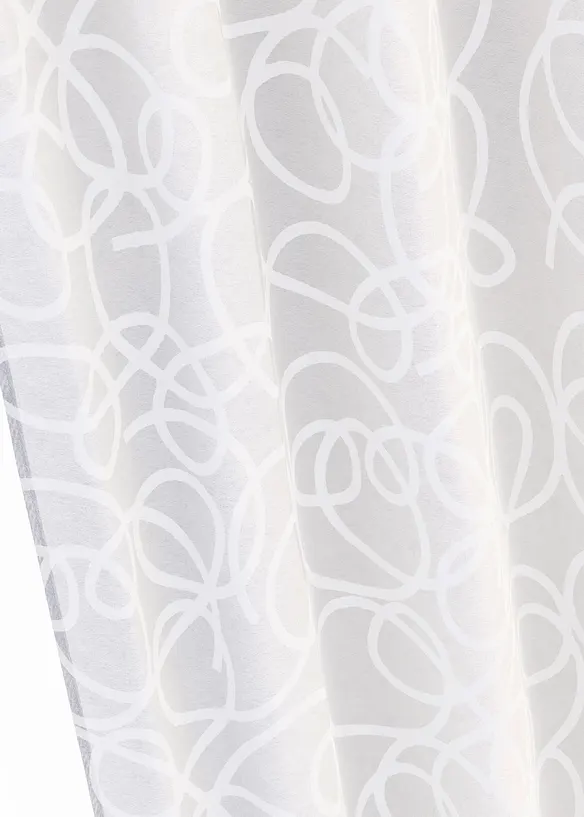 Tenda trasparente in voile leggero con coulisse (pacco da 2), bonprix