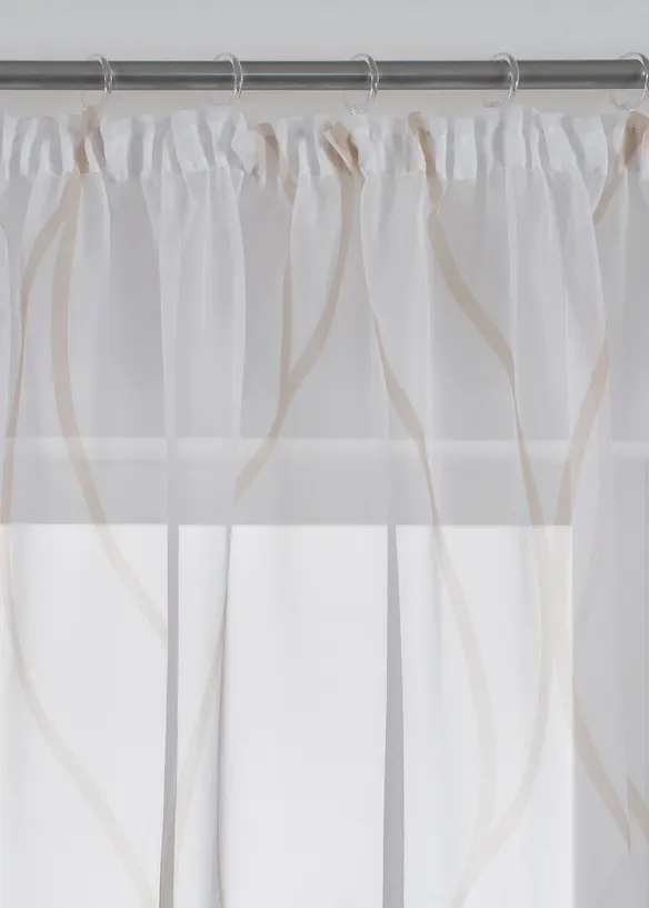 Tenda trasparente con onde, anche extra lunga (pacco da 1), bonprix