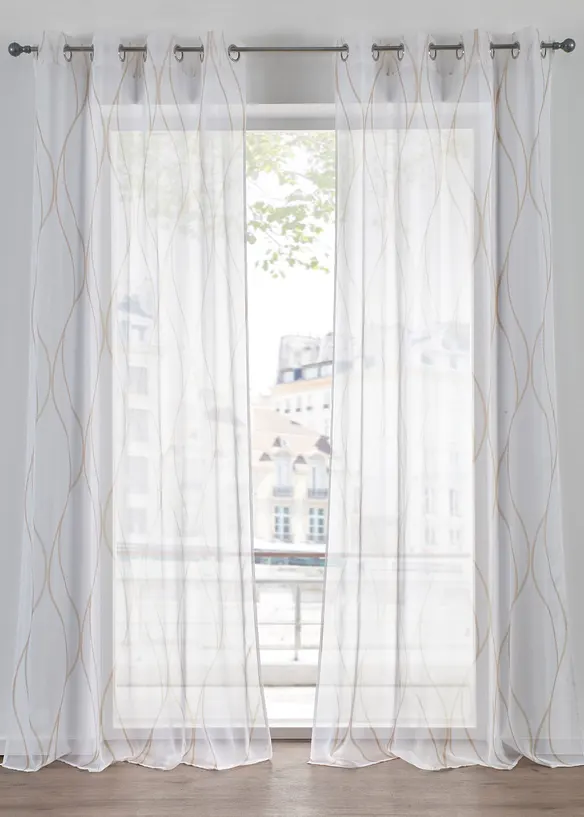 Tenda trasparente con onde, anche extra lunga (pacco da 1), bonprix