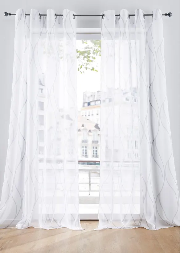 Tenda trasparente con onde, anche extra lunga (pacco da 1), bonprix